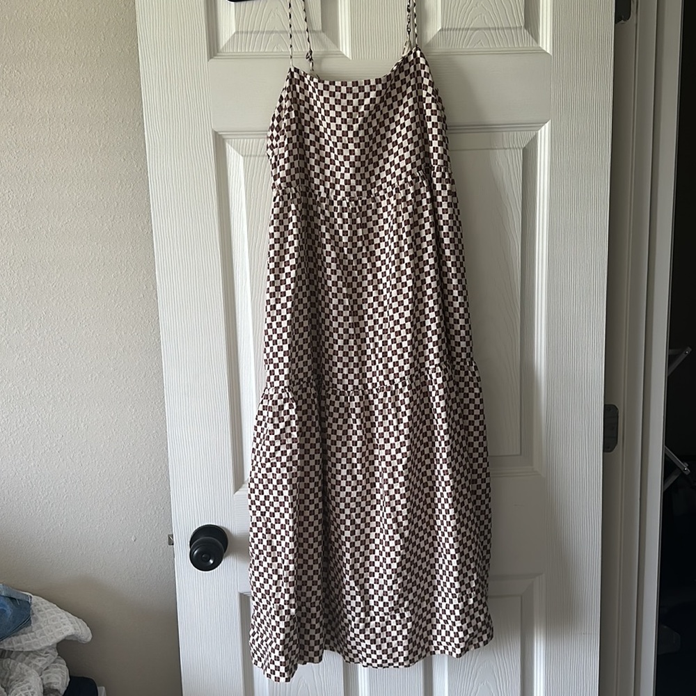 Abercrombie checkered midi dress